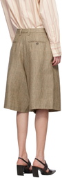 R13 Brown Jumbo Tailored Shorts