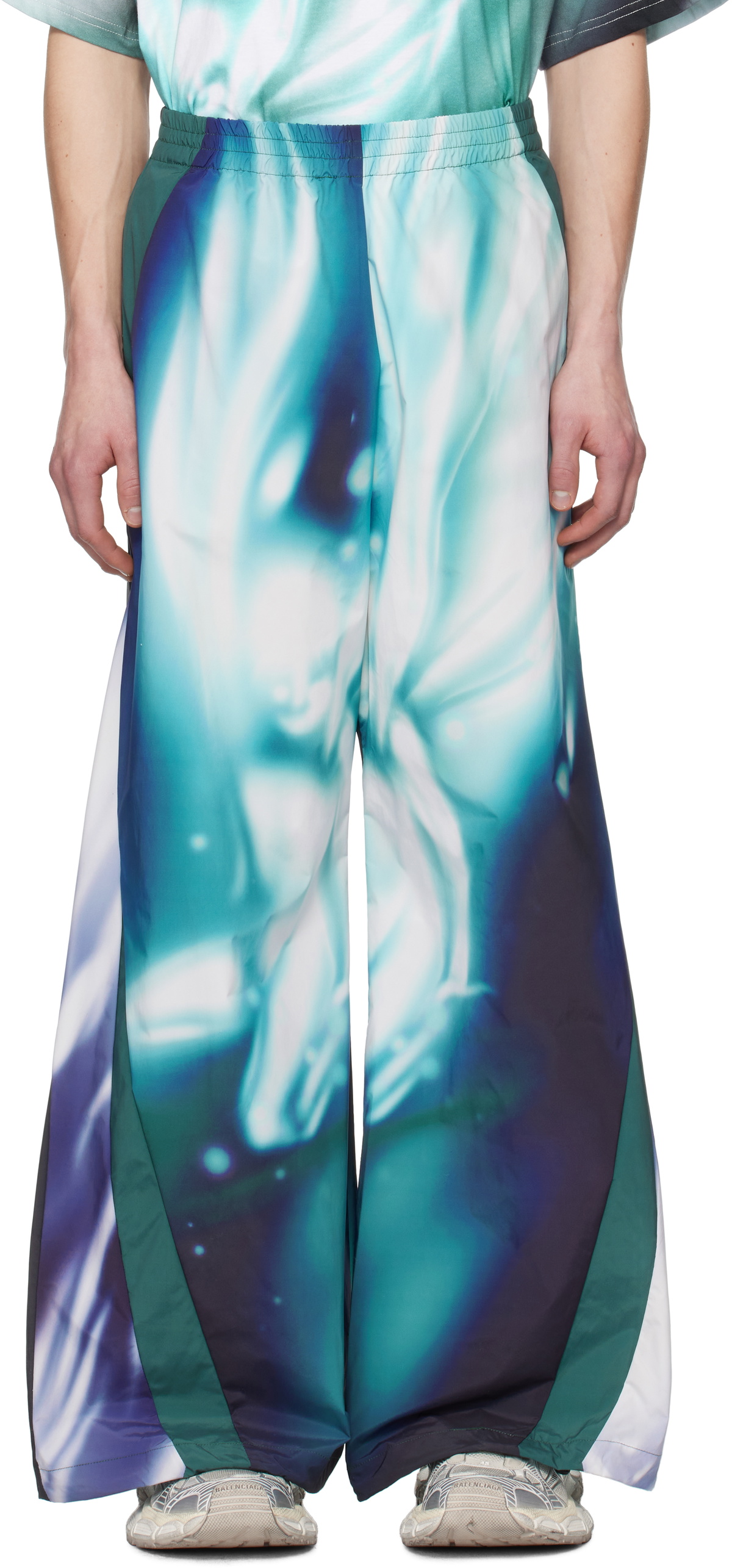 GERRIT JACOB ブループリント トラックパンツ Gerrit Jacob Blue Printed Track Pants Gerrit Jacob