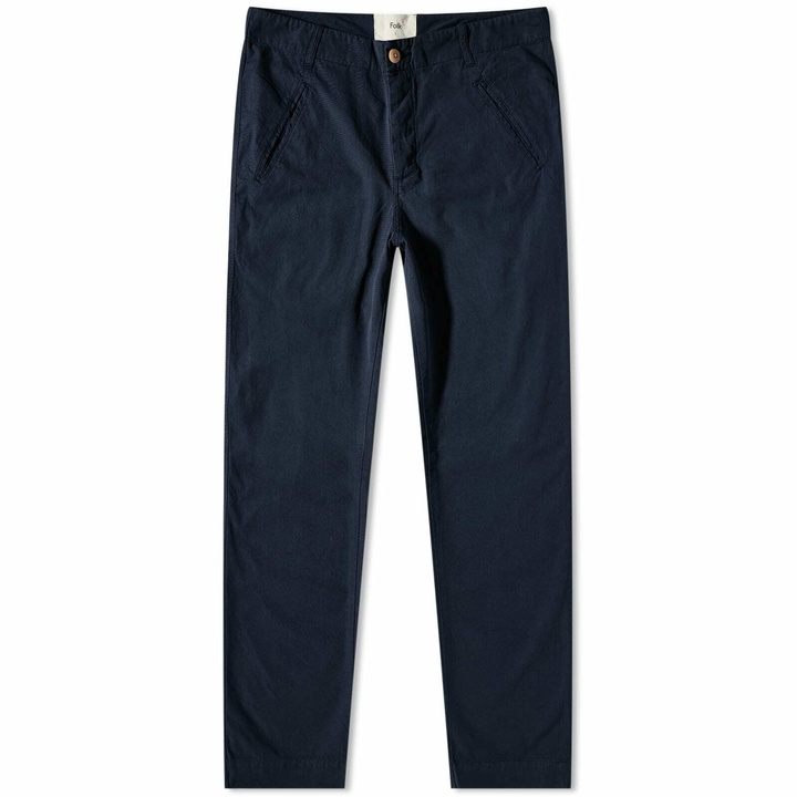 Photo: Folk Men's Lean Assembly Pant in Soft Navy