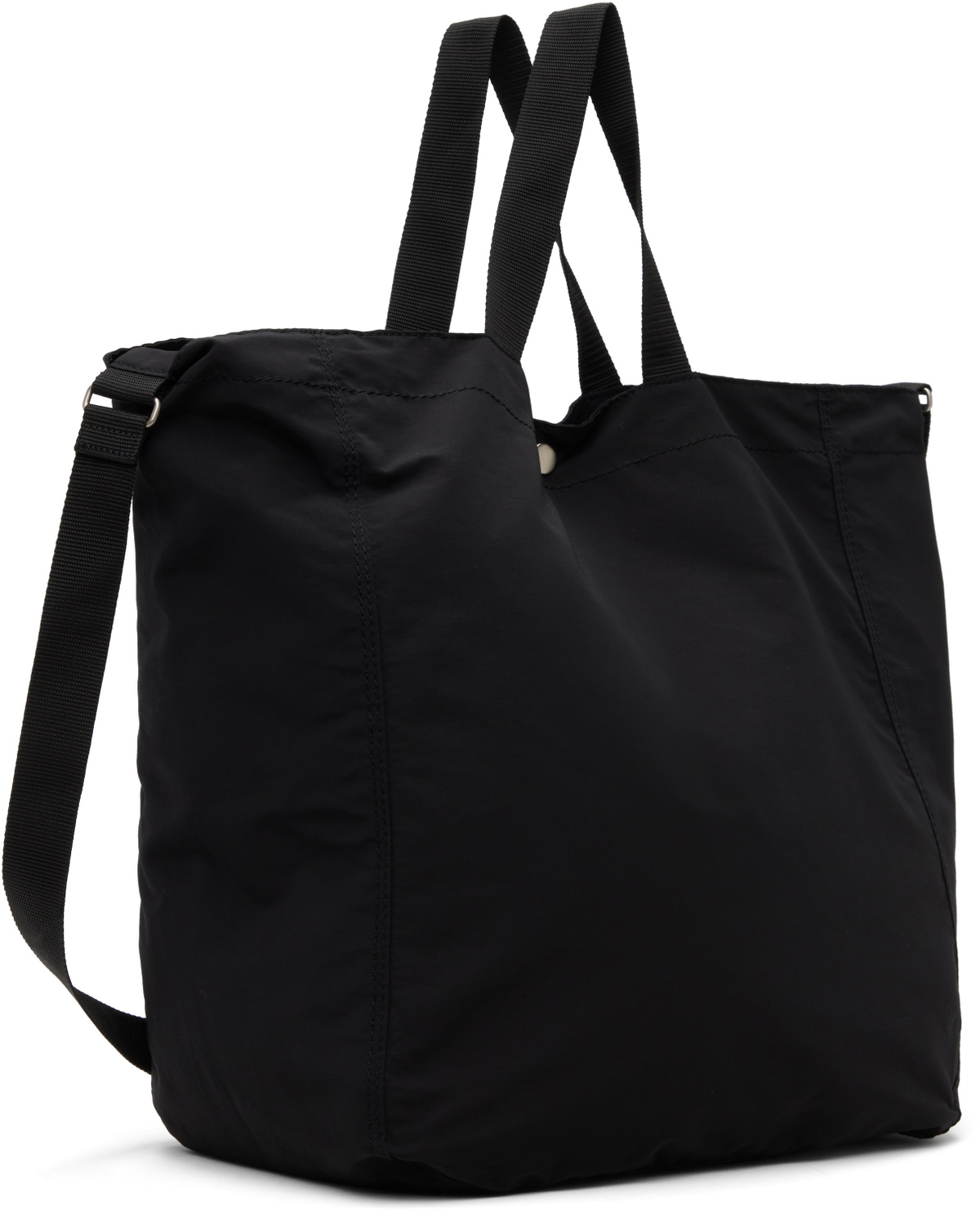Comme des Garçons Homme Black Cotton Nylon Grosgrain Tote