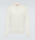 Brunello Cucinelli Cable-knit cashmere polo sweater