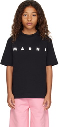 Marni Kids Black Printed T-Shirt