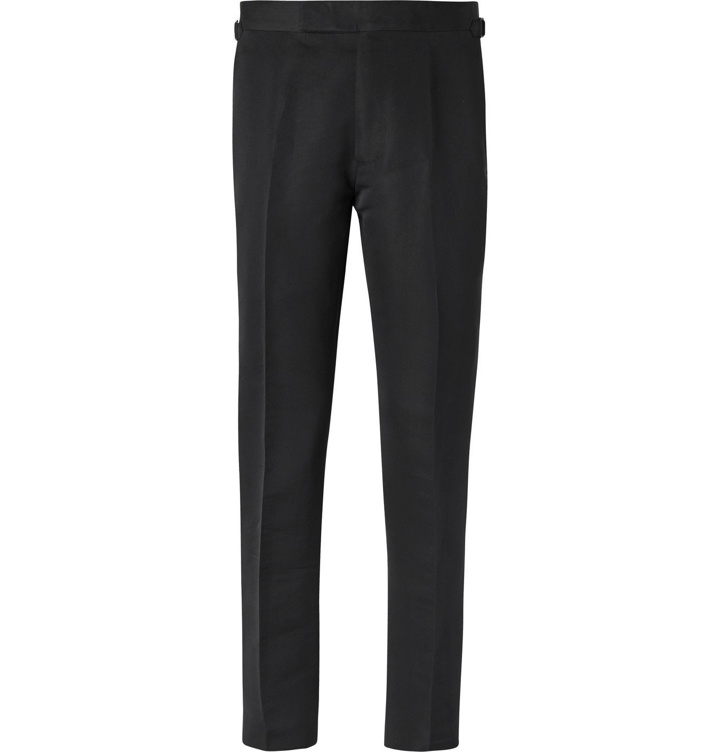 Photo: TOM FORD - Shelton Slim-Fit Cotton and Silk-Blend Suit Trousers - Black