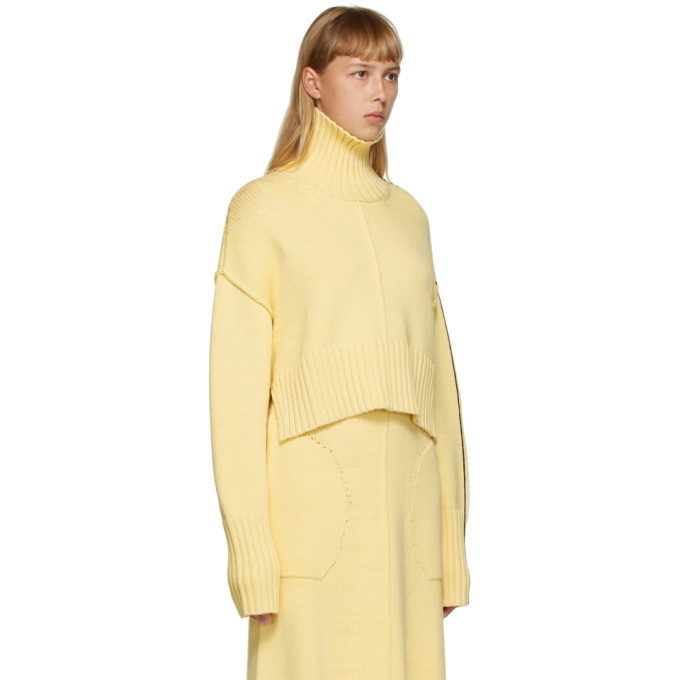 Peter Do SSENSE Exclusive Yellow Cropped Tattoo Turtleneck Peter Do