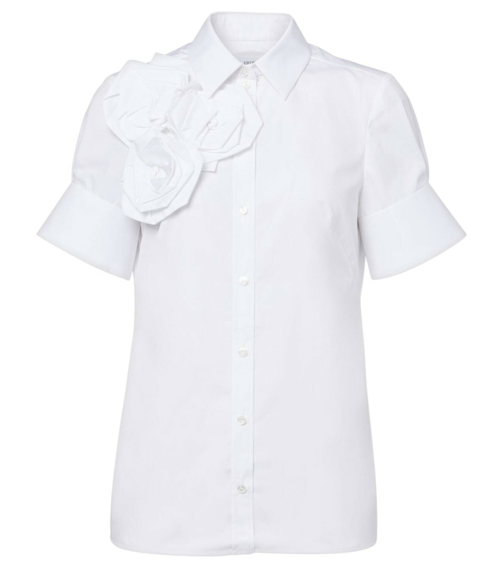 Photo: Erdem Floral-appliqué cotton shirt