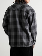 Neighborhood - Checked Brushed Cotton-Flannel Shirt - Gray