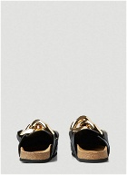 Backless Chain Loafers in Black