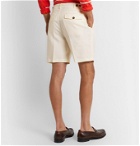 Drake's - Pleated Linen Shorts - White