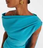 Roksanda Maite caped crêpe midi dress