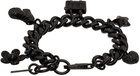 Marc Jacobs Black 'The Pave Mini Icon Charm' Bracelet