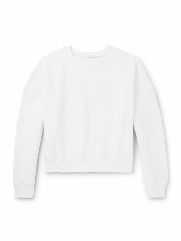 Photo: The Row - Troy Poplin-Trimmed Cotton-Blend Jersey Sweatshirt - White