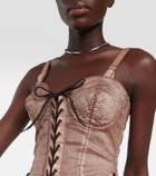 Jean Paul Gaultier x KNWLS denim corset minidress
