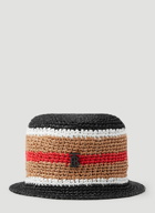Burberry - Striped Bucket Hat in Beige