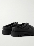 Sacai - Rubber-Trimmed Shearling-Lined Quilted Padded Shell Slip-on Sneakers - Black
