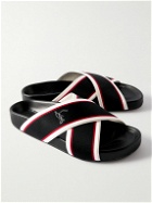 Christian Louboutin - Striped Webbing Sandals - Black