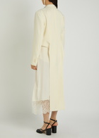 Simone Rocha Crystal-embellished Cut-out Woven Tailcoat Cream