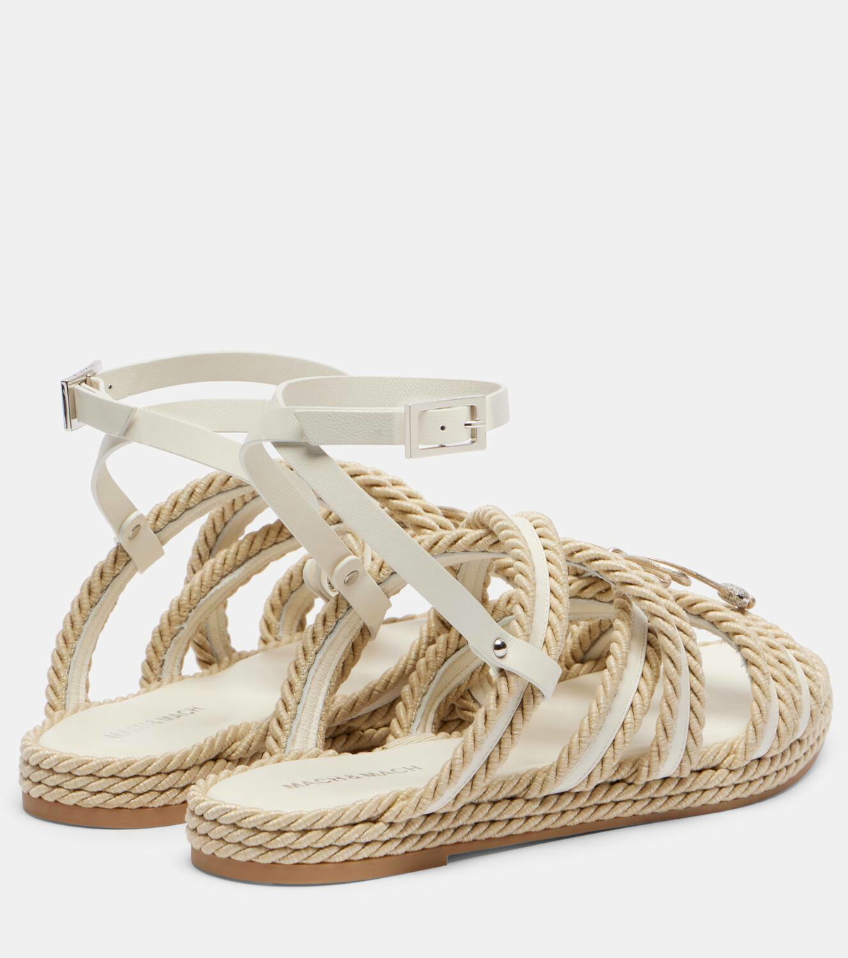 Mach & Mach Embellished woven sandals