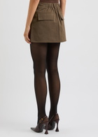 Aexae Cotton Mini Cargo Skirt Brown