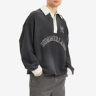 Nahmias Men's N Long Sleeve Polo in Black Terry