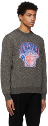Versace Grey Knit Medusa Music Sweater