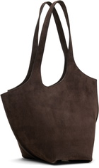 The Attico Brown La Scoop Shoulder Bag