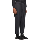 Issey Miyake Men Grey Wrinkle Cropped Trousers