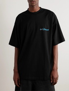 VETEMENTS - Oversized Logo-Print Cotton-Jersey T-Shirt - Black