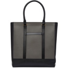 Thom Browne Black and Grey Colorblocked Tote