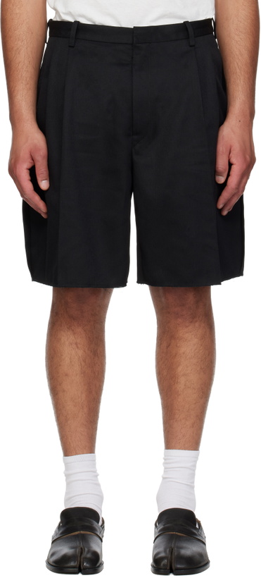 Photo: Maison Margiela Black Tailored Cotton Shorts