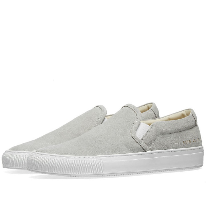 Photo: Common Projects Slip On Suede Grey