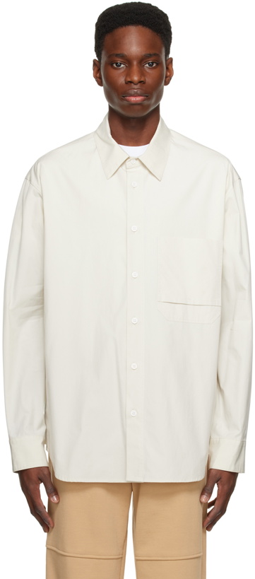 Photo: Solid Homme Off-White Embroidered Shirt