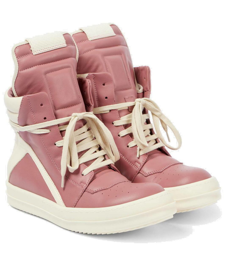 Photo: Rick Owens Geobasket leather high-top sneakers