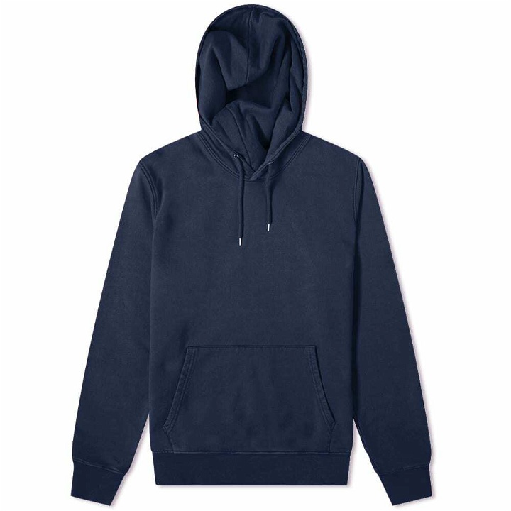 Photo: Colorful Standard Men's Classic Organic Popover Hoody in Navy Blue