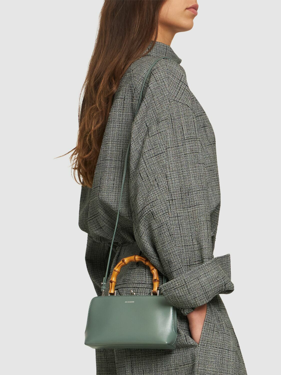 JIL SANDER - Mini Goji Bamboo Leather Top Handle Bag Jil Sander JIL SANDER - Mini Goji Bamboo Leather Top Handle Bag Jil Sander