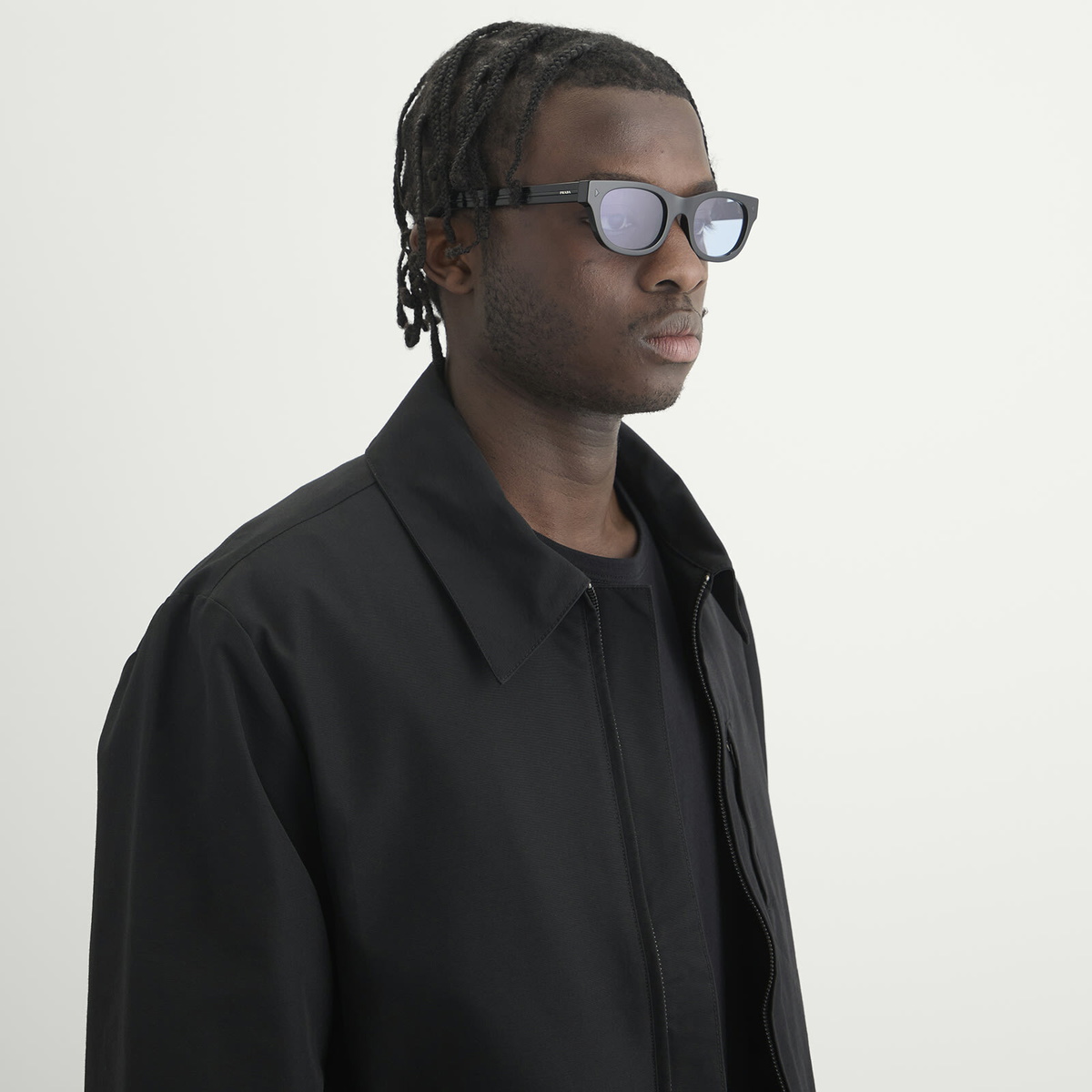 Prada Eyewear C09S Sunglasses in Black/Blue 