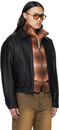 MMIC Black Rive Gauche Faux-Leather Jacket