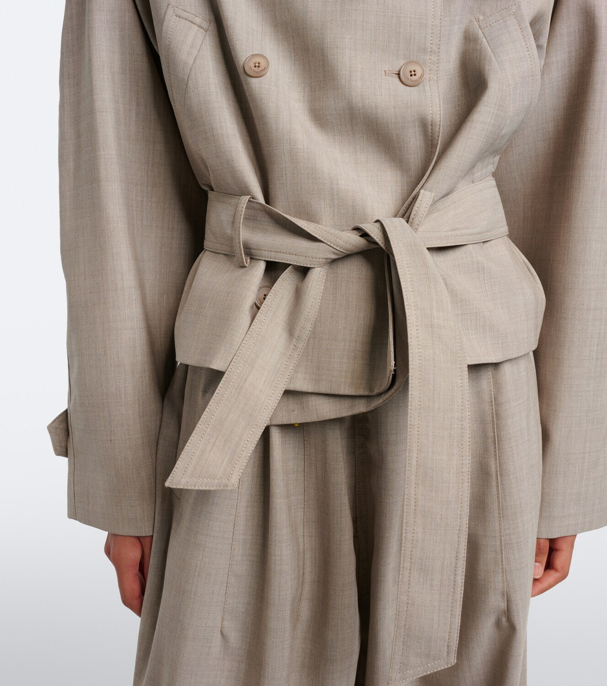 The Frankie Shop Stan belted wool jacket