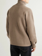 William Lockie - Ribbed Merino Wool and Cashmere-Blend Rollneck Sweater - Neutrals