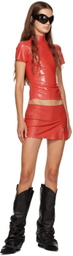 Miaou Red Micro Miniskirt