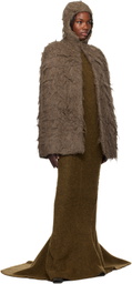 Rick Owens Brown Porterville Cape Jacket