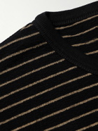 Folk - Striped Cotton T-Shirt - Black
