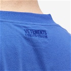 Vetements Gradient Logo Limited Edition T-Shirt in Royal Blue