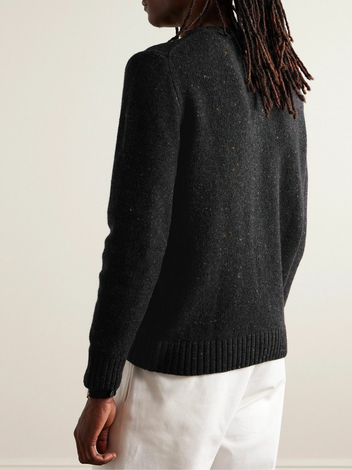 Inis Meáin - Donegal Merino Wool and Cashmere-Blend Sweater - Gray Inis ...