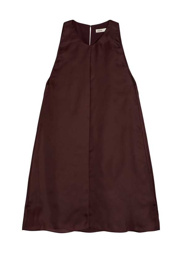 KHAITE Burgundy Dylan Minidress Khaite