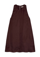 Khaite Clay Silk-organza Mini Dress Bordeaux