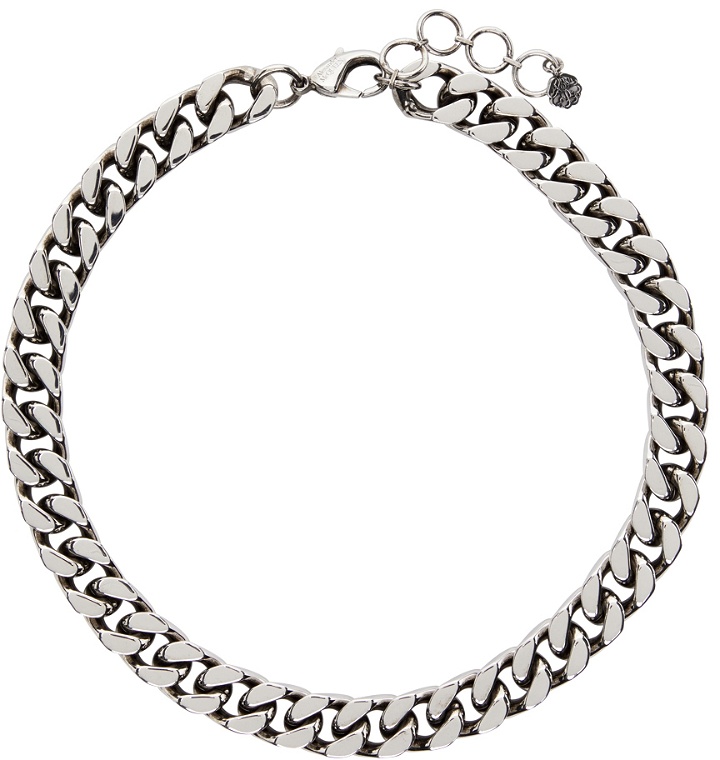 Photo: Alexander McQueen Silver Curb Chain Choker Necklace
