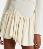 Alaïa Gathered jersey minidress