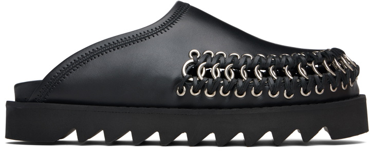 Photo: Toga Pulla Black Hoop Detail Slip-on Loafers