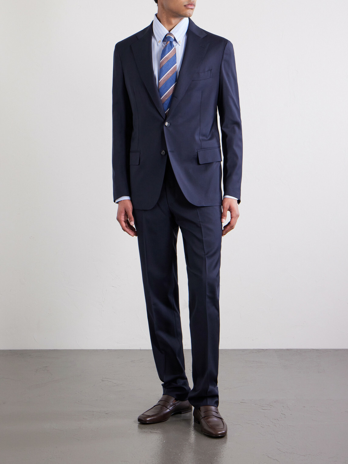 De Petrillo - Virgin-Wool Blend Suit Jacket - Blue