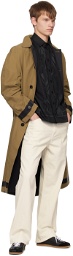 Neil Barrett Khaki Minimalist Reversible Trench Coat